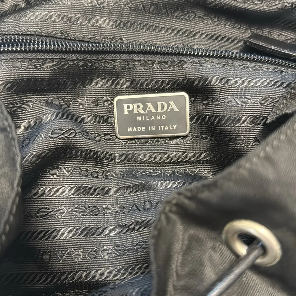 Prada  black back pack 16 in height by 14 in wide 7 in depth COA INCLUDED - Picture 7 of 7